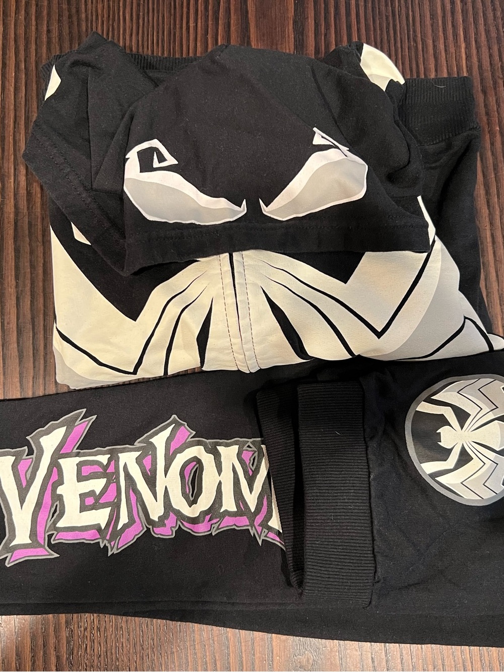 Marvel Venom Kids Black Graphic Hoodie and Sweatpants